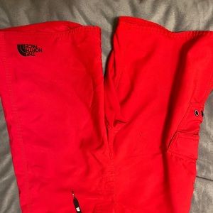 red north face swim shorts